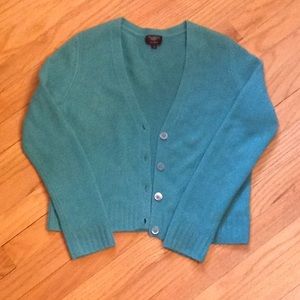 Teal Cashmere cardigan